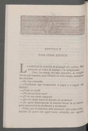 Capítulo X - Para pedir justicia