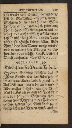 (LXXVIII.) Die bestraffte Vermessenheit.