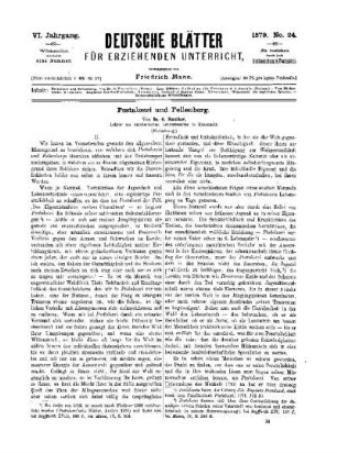 Pestalozzi und Fellenberg : (Fortsetzung)