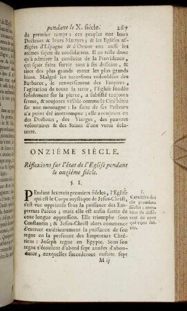 Onzième Siècle.