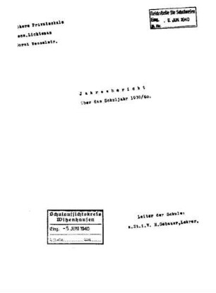 1939/40: Jahresbericht ... - 1939/40