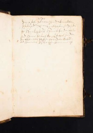Notiz, datiert 1697