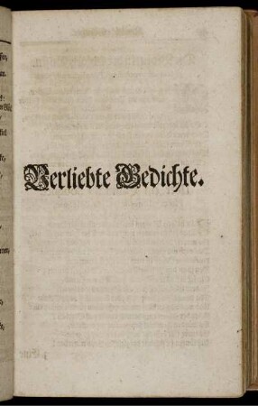 Verliebte Gedichte.