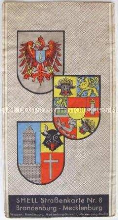 Straßenkarte des Gebietes nordöstlich von Berlin