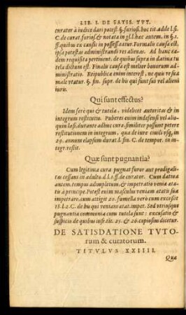 De Satisdatione Tutorum & curatorum. Titulus XXIIII.