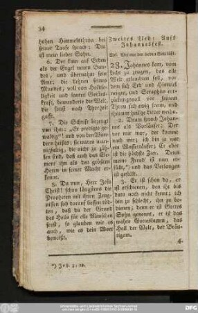 [28]. Zweites Lied: Aufs Johannisfest.