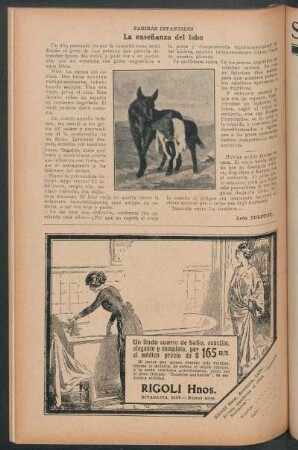 La enseñanza del lobo : Páginas infantiles