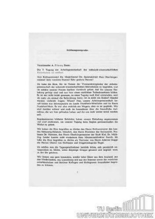 Eröffnungsansprache