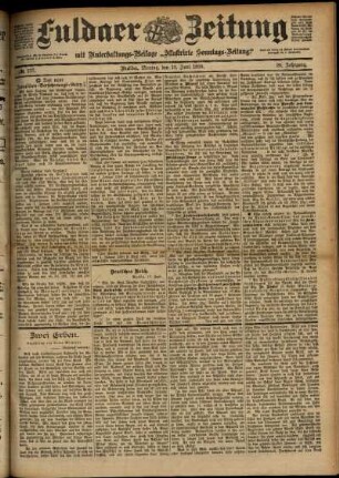 Ausgabe vom Montag, den 19. Juni 1899.