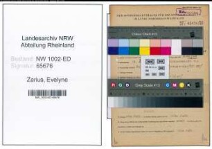Entnazifizierung Evelyne Zarius, geb. 15.07.1914 (Lehrerin)