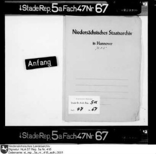 Korrespondenz der bremisch-verdischen Landesregierung mit dem außerordentlichen Envoyé und Regierungsrat Samuel Christophori von Lissenhaim in Hamburg