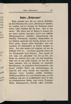 47-63, Unsere "Wohnungen" - Im Feuer russischer Maschinengewehre