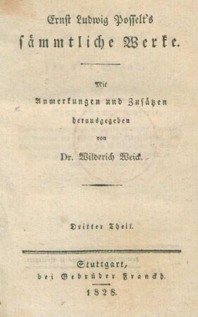 Theil 3 = [1], Theil 3: Sämmtliche Werke