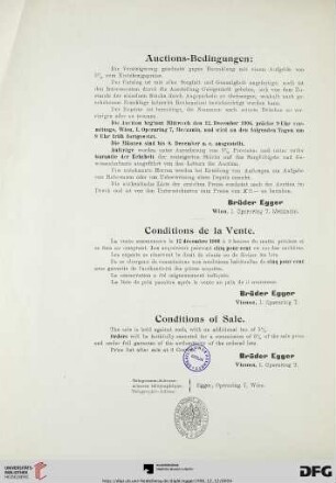 Auctions-Bedingungen