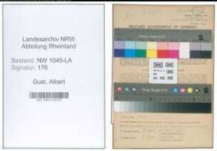 Entnazifizierung Albert Gust , geb. 03.07.1902 (Angestellter)