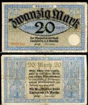 Landsberg a.d. Warthe, Notgeld, 20 Mark