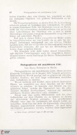 Photographieren mit unsichtbarem Licht