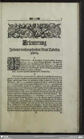 Erleuterung Zu denen vorhergehenden Neun Tabellen gehörig