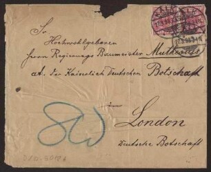 Schreiben an Hermann Muthesius (Brief)
