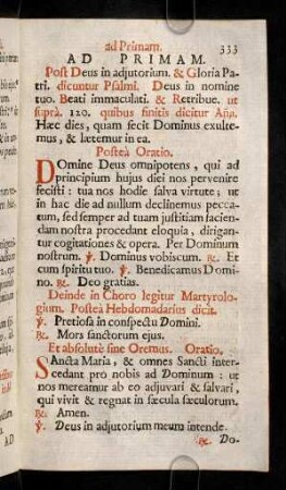 333-345, Ad Primam. Ad Vesperas. Ad Completorium.