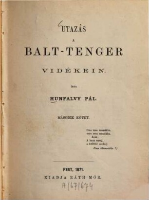 Utazás a Balt-tenger vidékein, 2