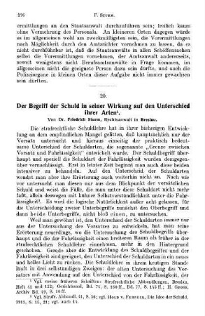 276-283, Der Begriff der Schuld in seiner Wirkung auf den Unterschied ihrer Arten
