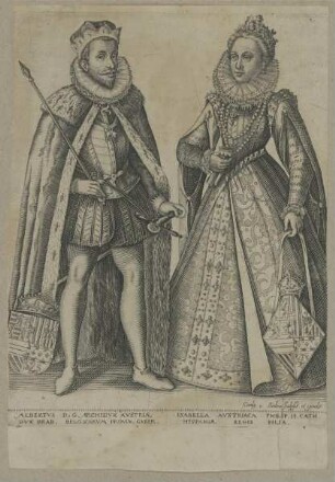 Doppelbildnis des Erzherzogs Albrecht von Österreich und seiner Gemahlin Isabella von Spanien