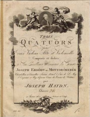 Trois quatuors pour deux violons, alto et violoncelle : oeuvre 75