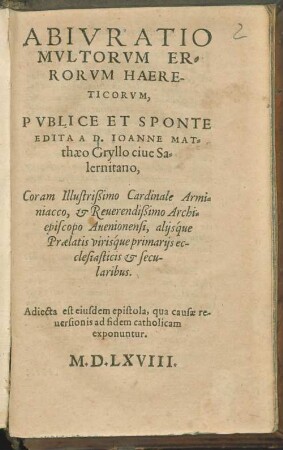Abiuratio multorum errorum haereticorum