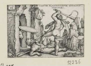 Herkules tötet Cacus, Blatt 5 der Folge "Arbeiten des Herkules"