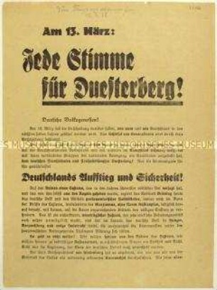 Aufruf des Stahlhelm zur Wahl von Theodor Duesterberg zum Reichspräsidenten 1932