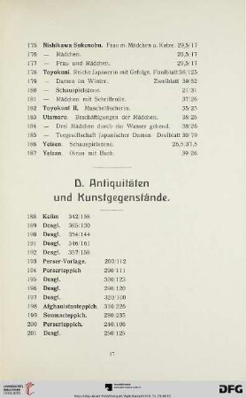 Antiquitäten und Kunstgegenstände (Nr. 188-590)