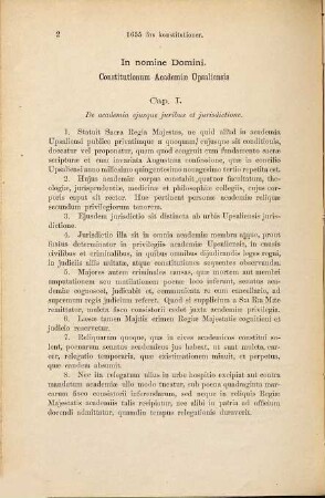 Upsala Universitets konstitutioner af år 1655