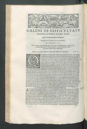 Galeni de difficultate respirationis libri tres