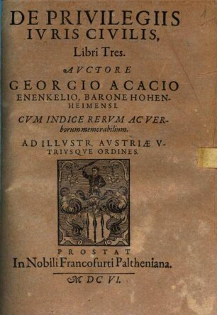 De Privilegiis Ivris Civilis : Libri Tres