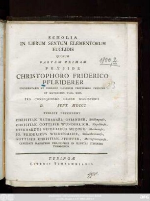 Ps. 1: Scholia In Librum Sextum Elementorum Euclidis : Quorum Partem ...