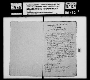Inventar über das Vermögen des Taglöhners Johann Müller in Jungnau