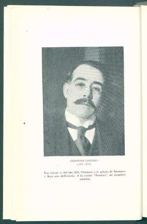 Leopoldo Lugones (1874 - 1938) [Fotografía]