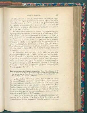 Documentos para la historia argentina