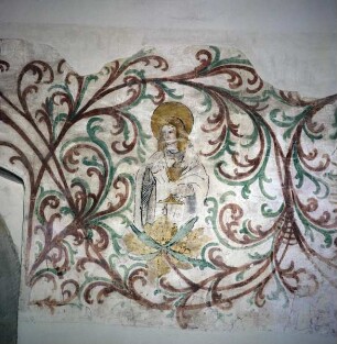 Der Heilige Johannes umgeben von Rankenwerk