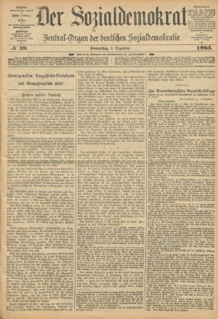 No 49. Donnerstag, 3. Dezember 1885.