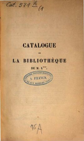 Catalogue ... : Chez L. C. Silvestre et P. Jannet, libraires, 1