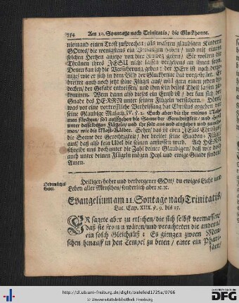Am 11. Sontag nach Trinitatis - Am 15. Sontag nach Trinitatis.