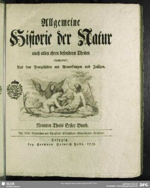9,1 : Naturgeschichte der Vögel ; 1: Histoire naturelle des oiseaux