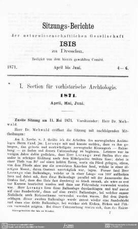 I. Section für vorhistorische Archäologie