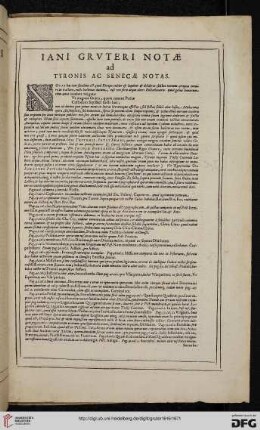 Iani Grvteri notae ad Tyronis as Senecae notas