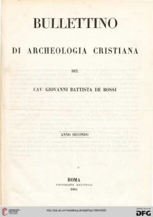 2: Bullettino di archeologia cristiana