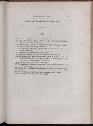 Osservazioni Meteorologiche del Luglio 1876.