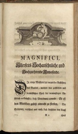 Magnifici, Allerseits Hochansehnliche und Hochzuehrende Anwesende.