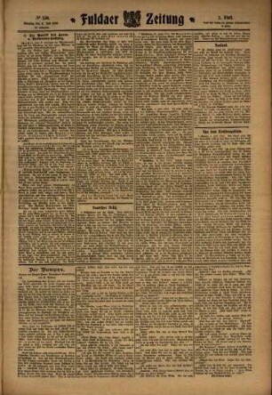 Zweite Ausgabe vom Dienstag, den 05. Juli 1910.
